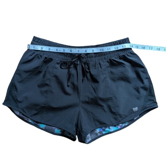 Forever 21 Black or Blue Mid Rise Reversible Sports Shorts, Drawstring, Women S - Picture 10 of 10
